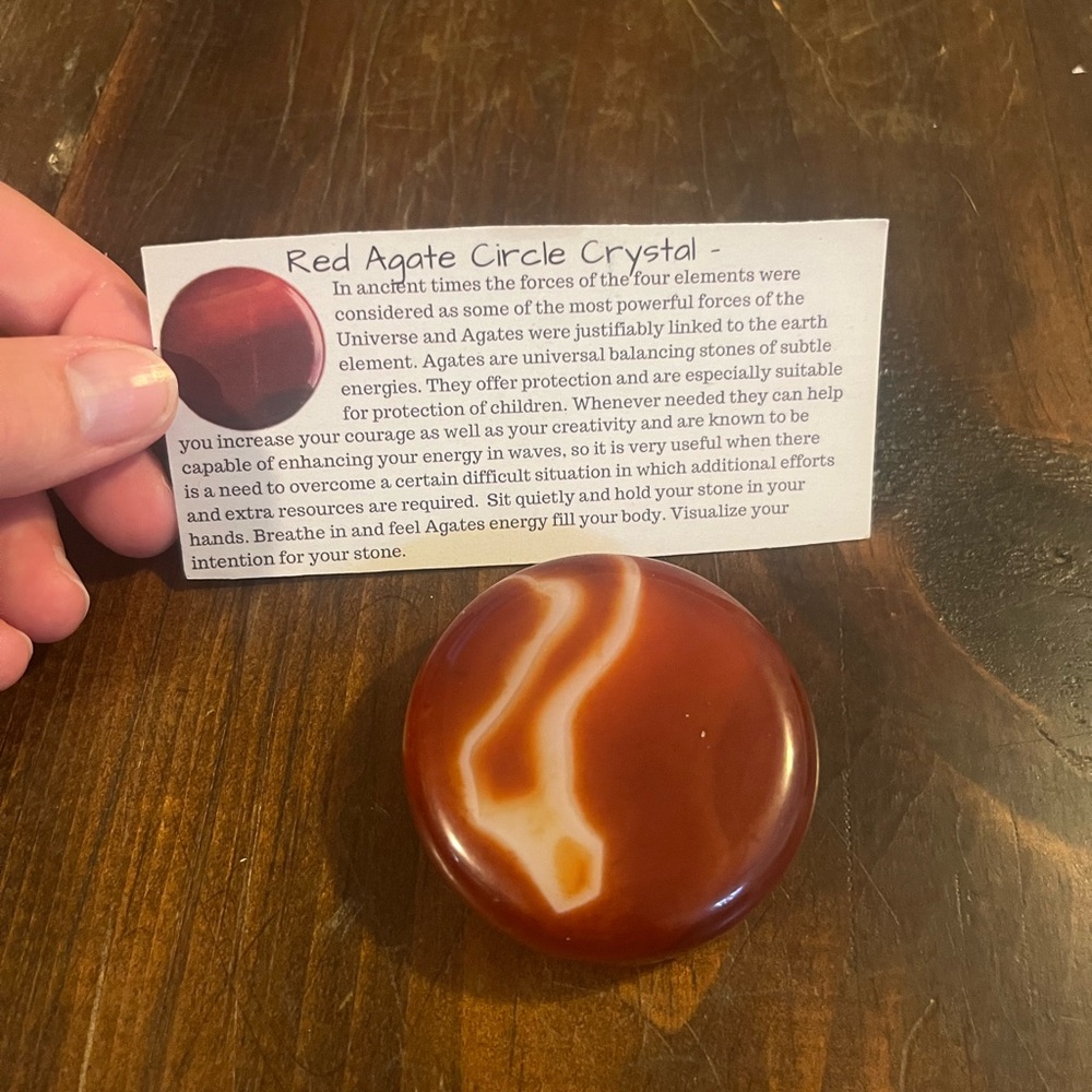 Red Agate Circle Crystal